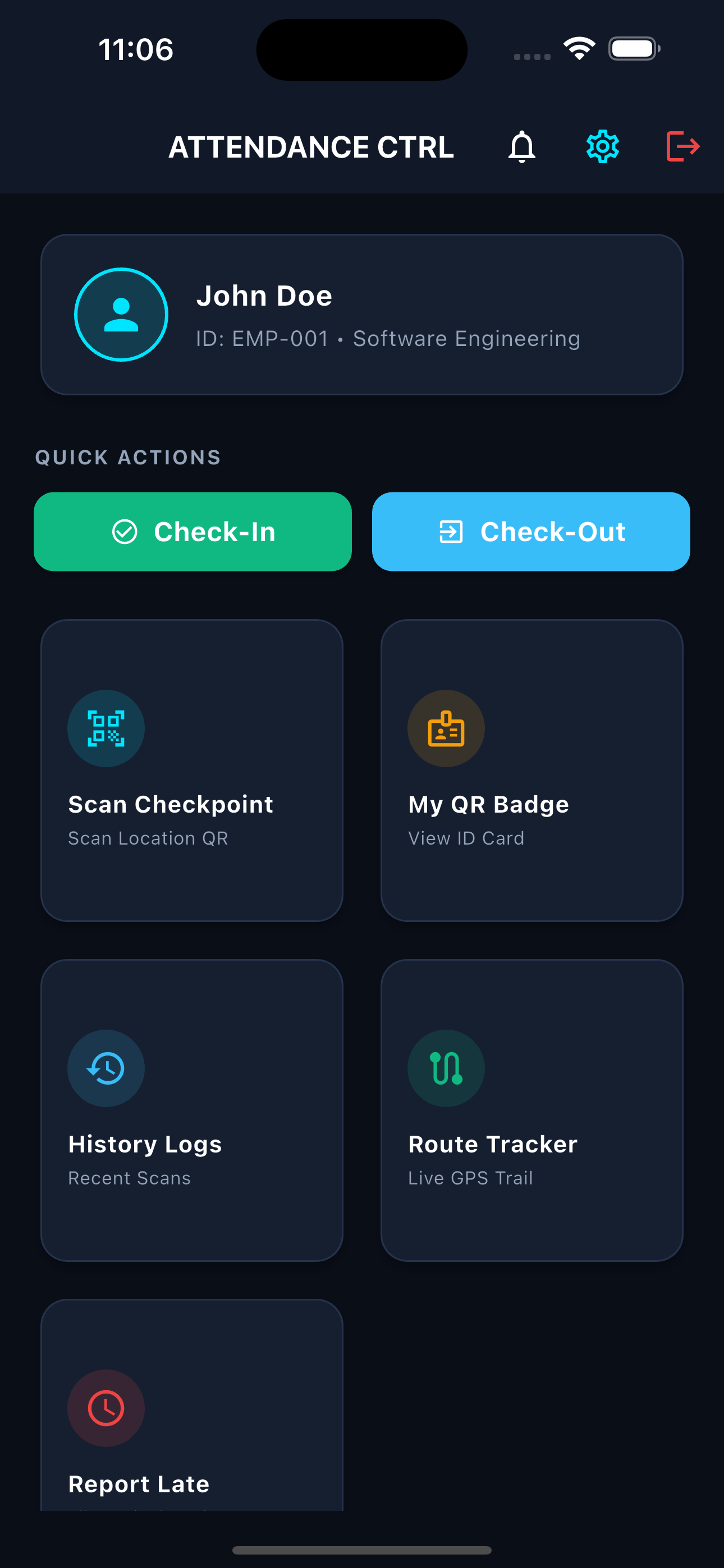 Mobile App Home Screen