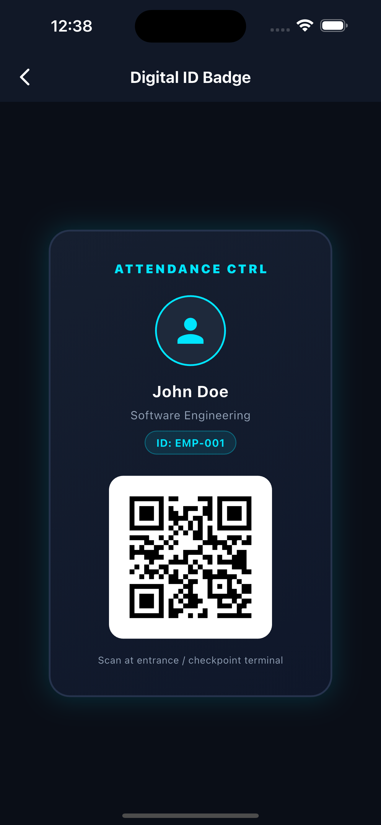 Dynamic Employee QR Code