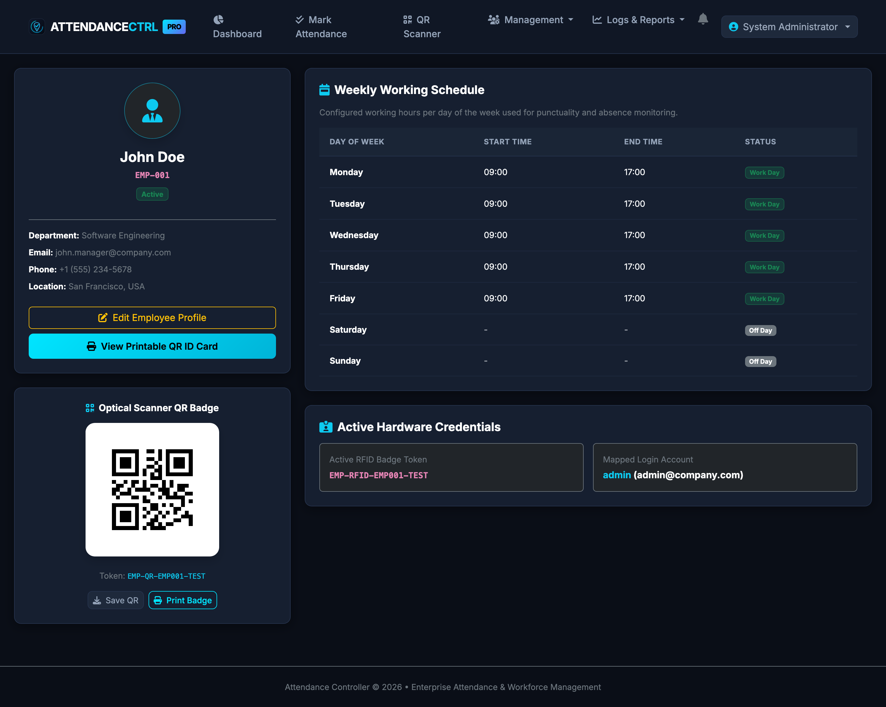 Employee Details & Logs