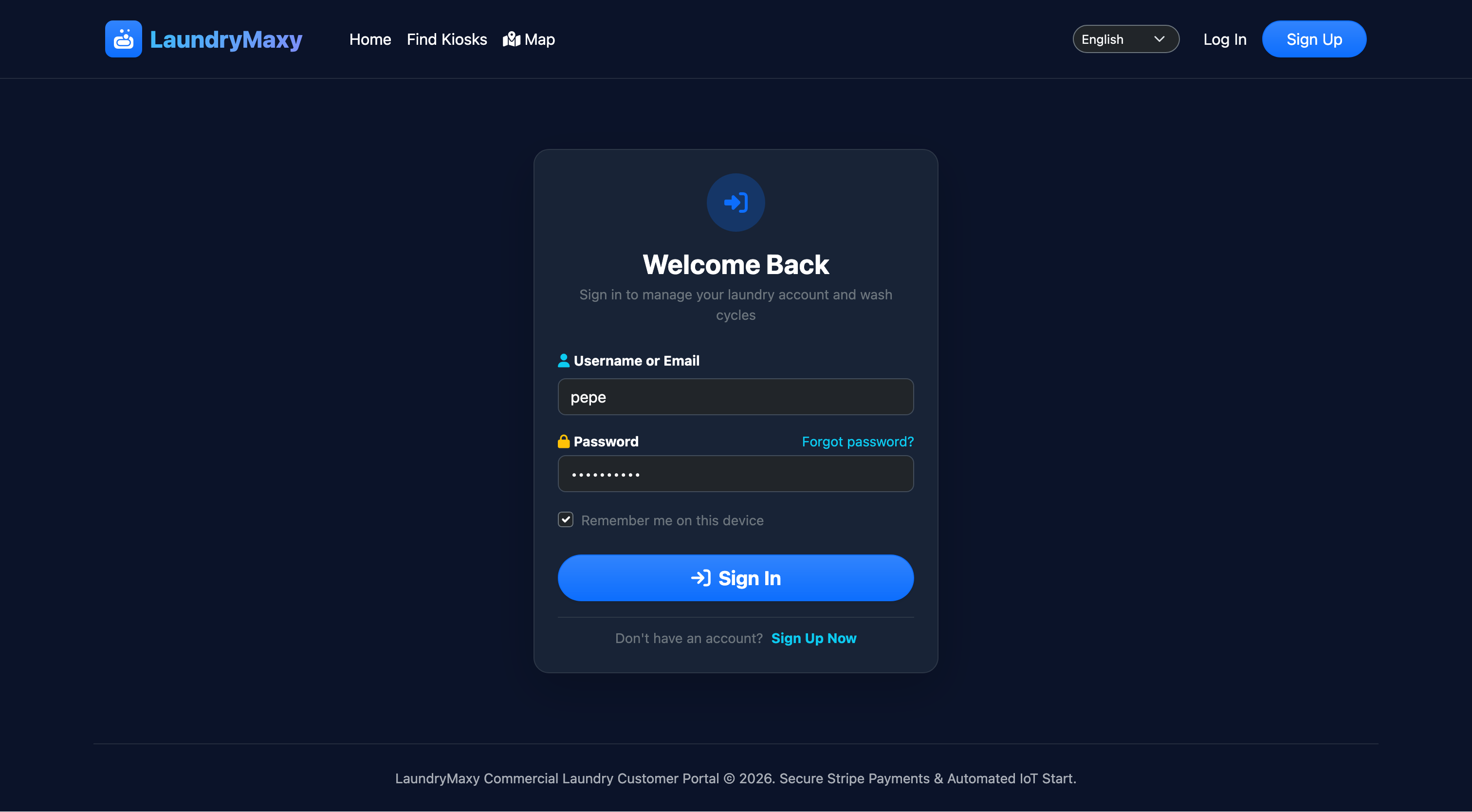 Customer Secure Login