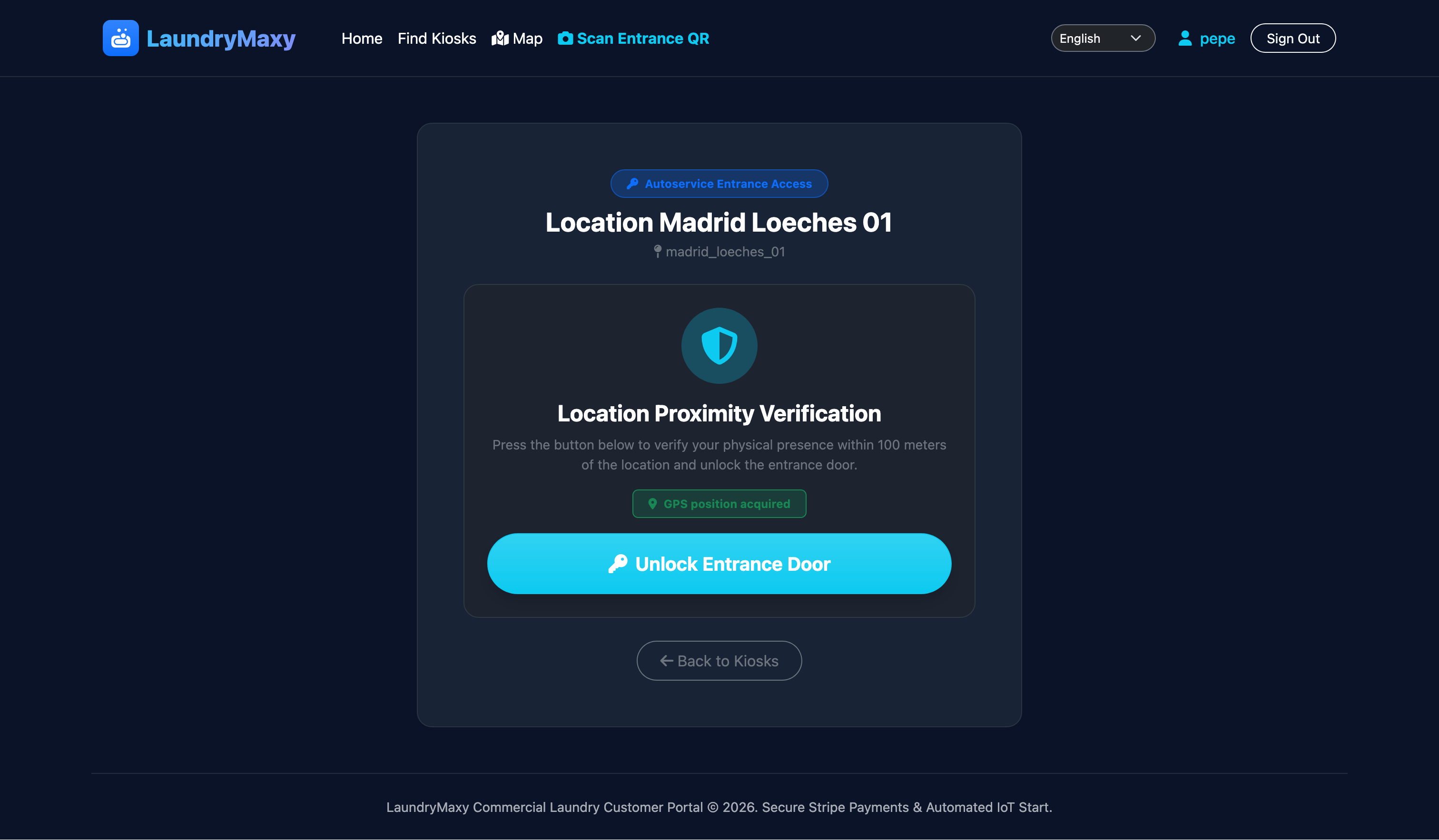 Customer GPS Door Unlock Success