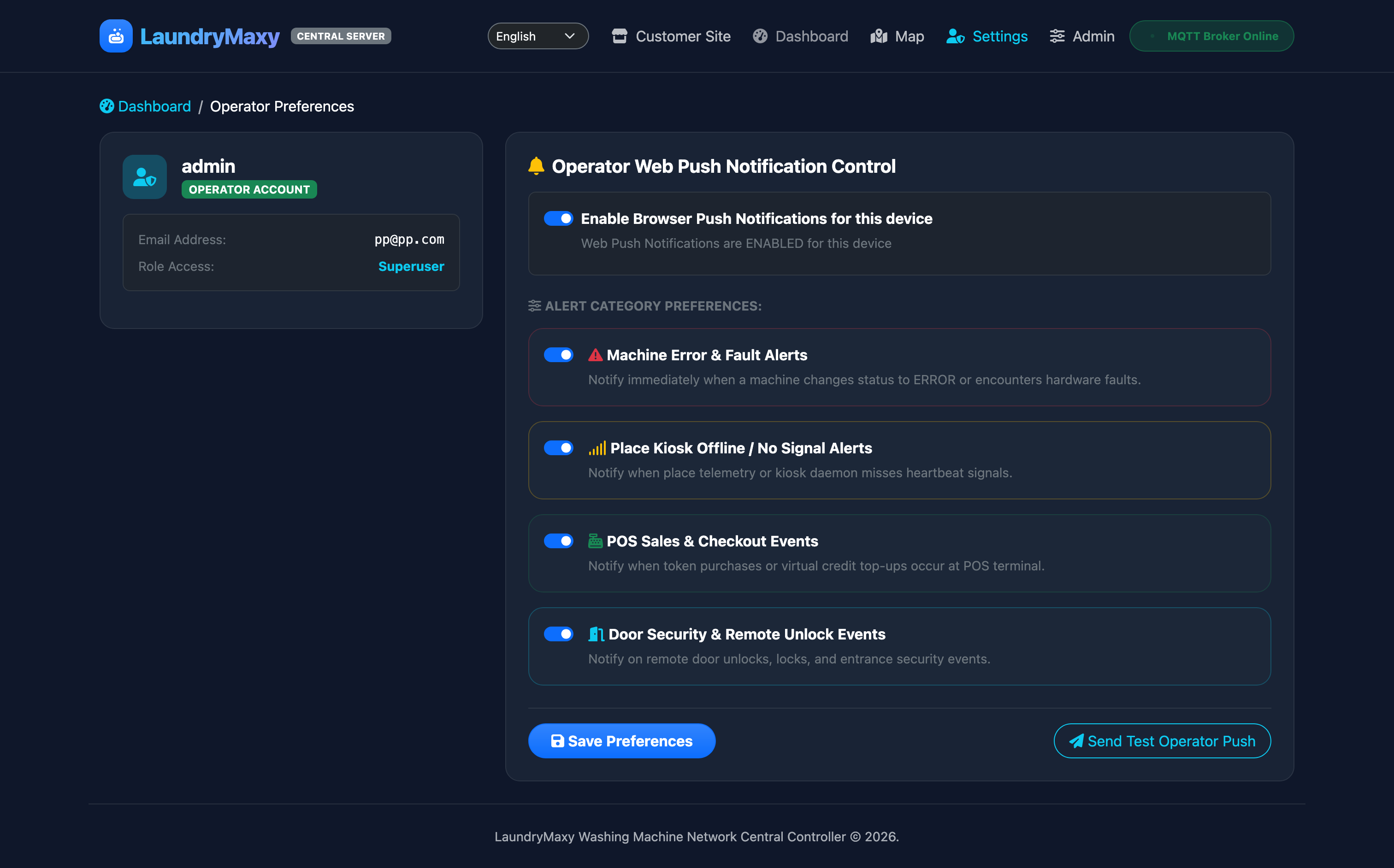 System Configuration Settings